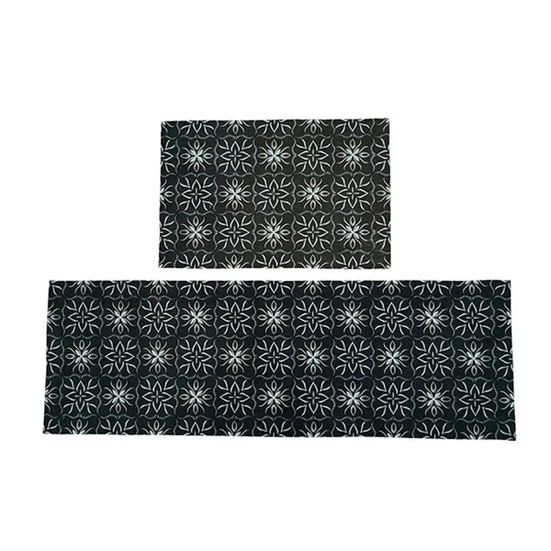 FloorFlora Kitchen Floor Mats (Black) - Set of Two media 3