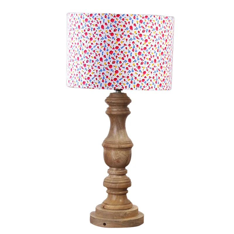 Fleura Carve Wooden Table Lamp - Multicolor media 6