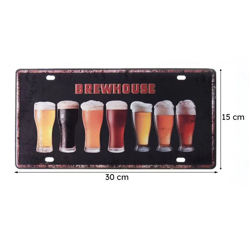 Brewhouse Beer Sign Plate Metal Wall Accent media 9