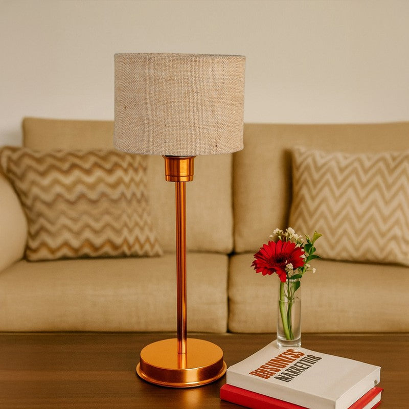Kavira Zylo Metal Table Lamp - Beige media 4