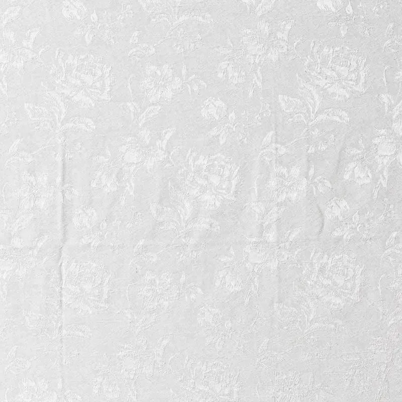 Gulaab Jacquard Single Curtain (White) media 4