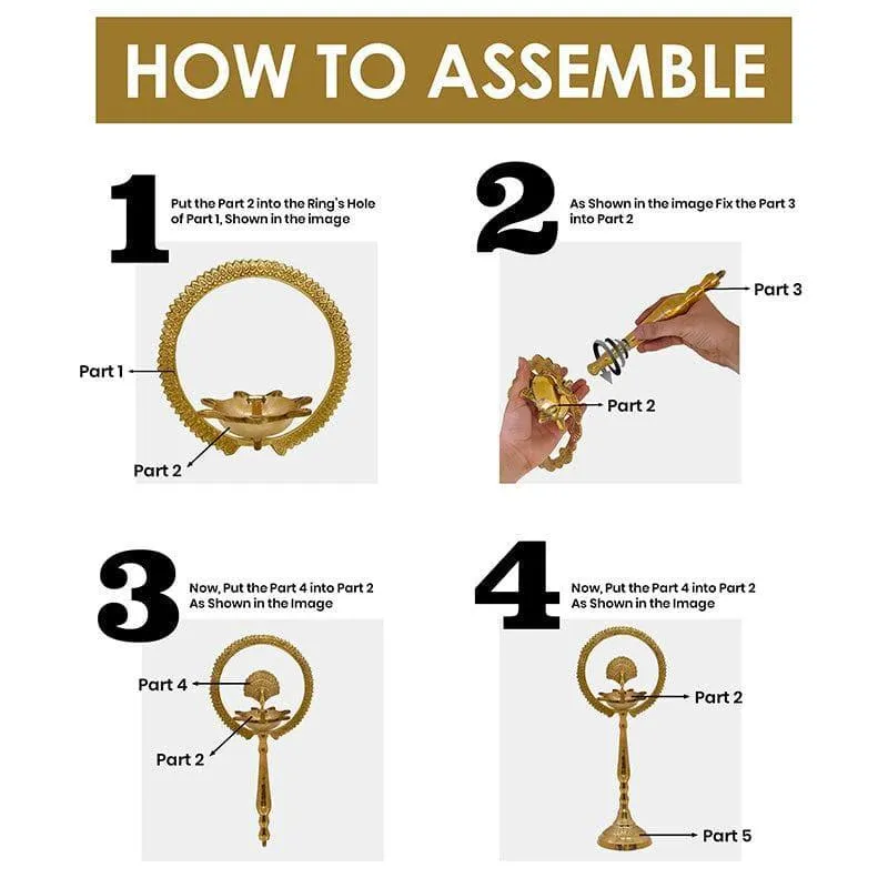 Divine Aura Brass Lamp - Large media 5