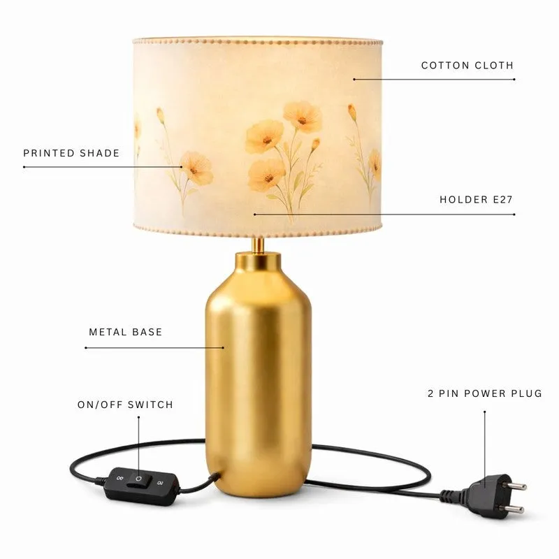 Verona Aura Cotton Table Lamp - Yellow media 5