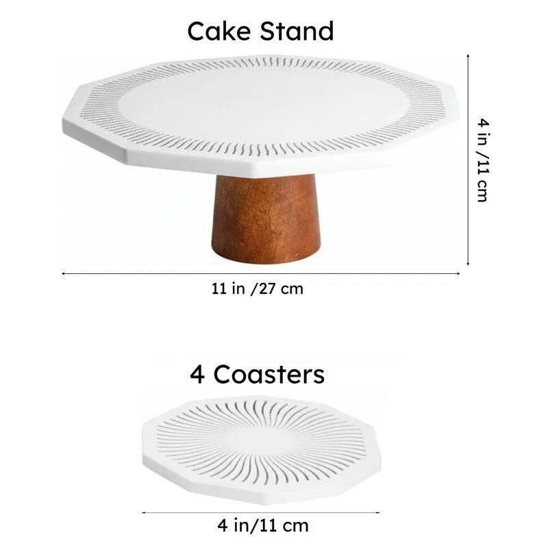 Giniro Cake Stand & Coaster Set - Five Piece Set media 7