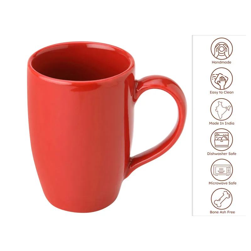 Kopi Ceramic Coffee Mug (Red) - 350 mL media 5