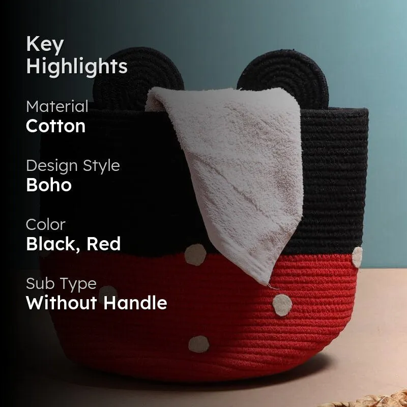 Mickey Mix Cotton Storage Basket media 2