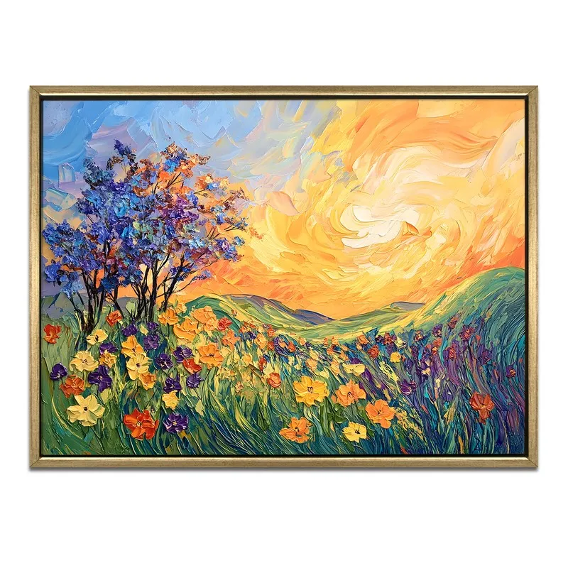Amber Skies Canvas Wall Painting With Frame media 3