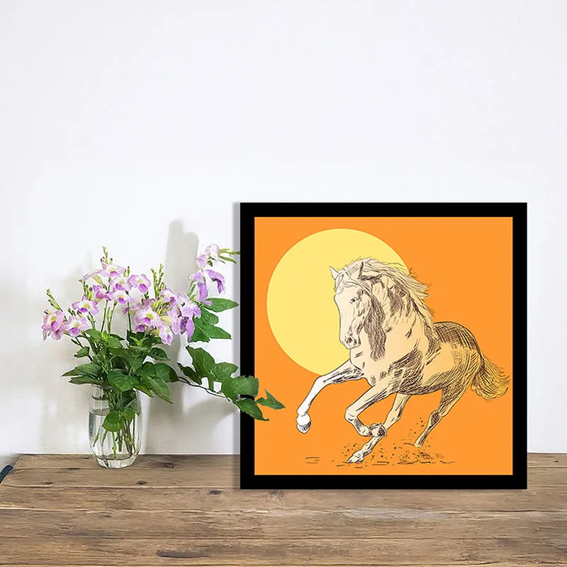 Equine Lines Wall Art with Black Frame media 1