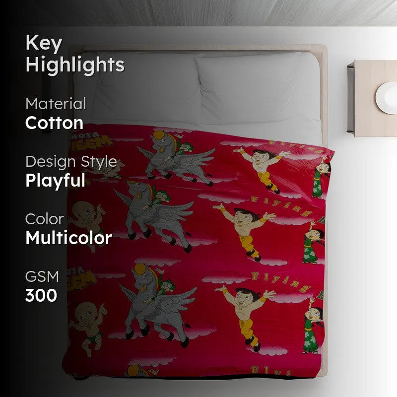 Softloom Cartoon Cotton Kids Dohar (Red) - 400 TC media 2