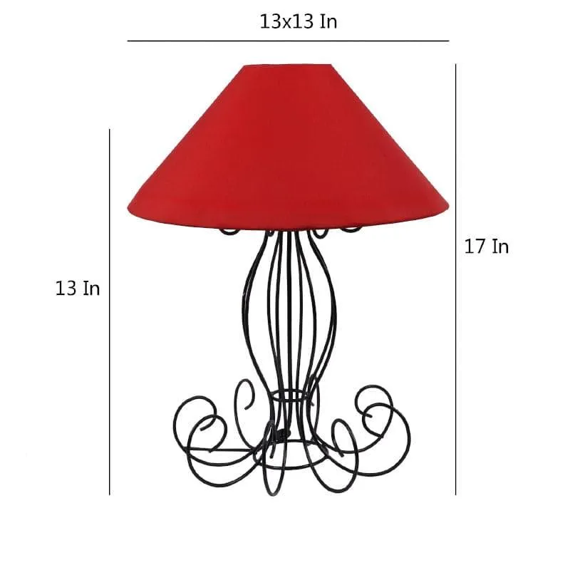 Ondine Kaito Fabric Table Lamp - Red,Black media 5
