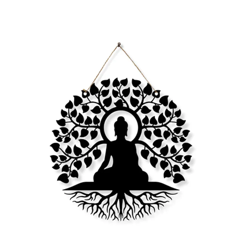Bodhisatva and Seven Chakras Iron Wall Accent - Set Of Three media 5