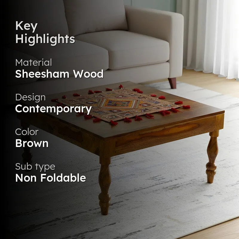 Oervon Sheesham Wooden Center Table - Brown media 2