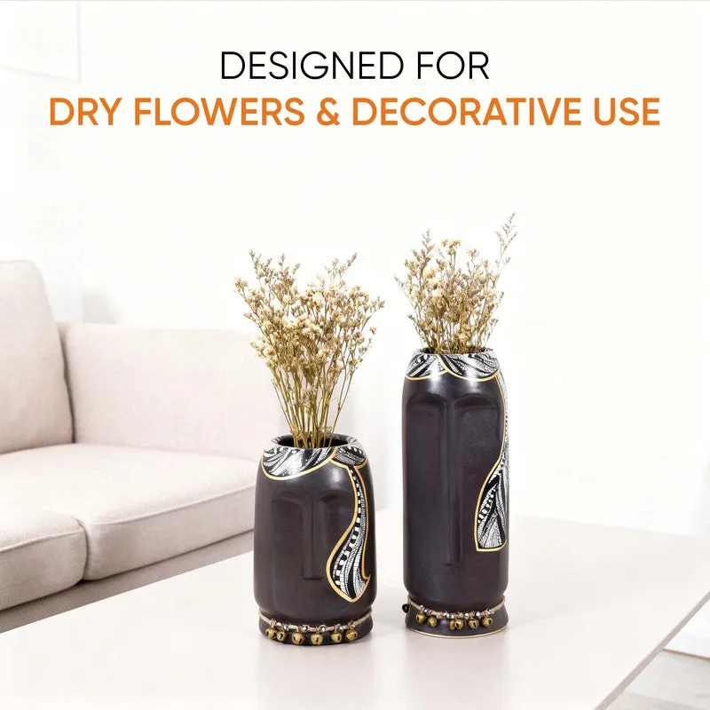 Ilasia Tribal Vase (Black) - Set Of Two media 3
