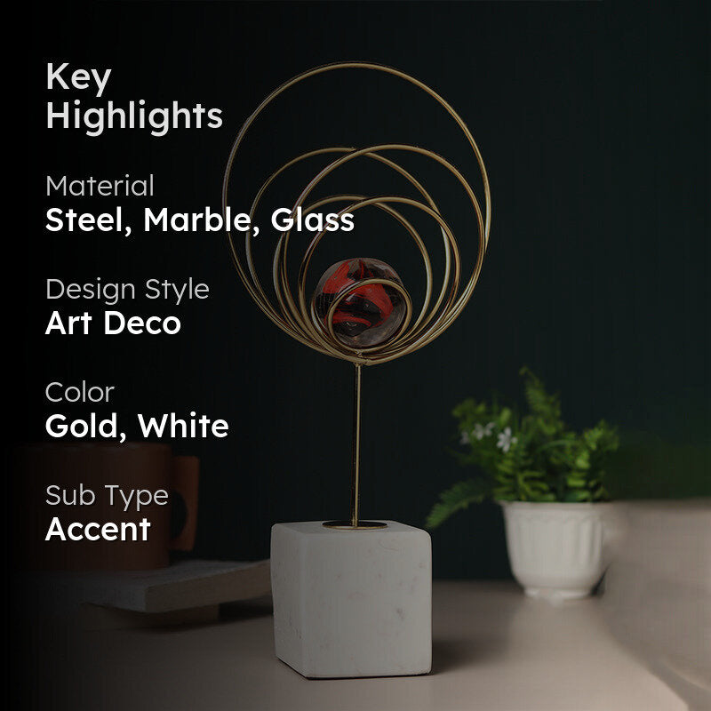 Crystal Misania Showpiece - Gold media 2