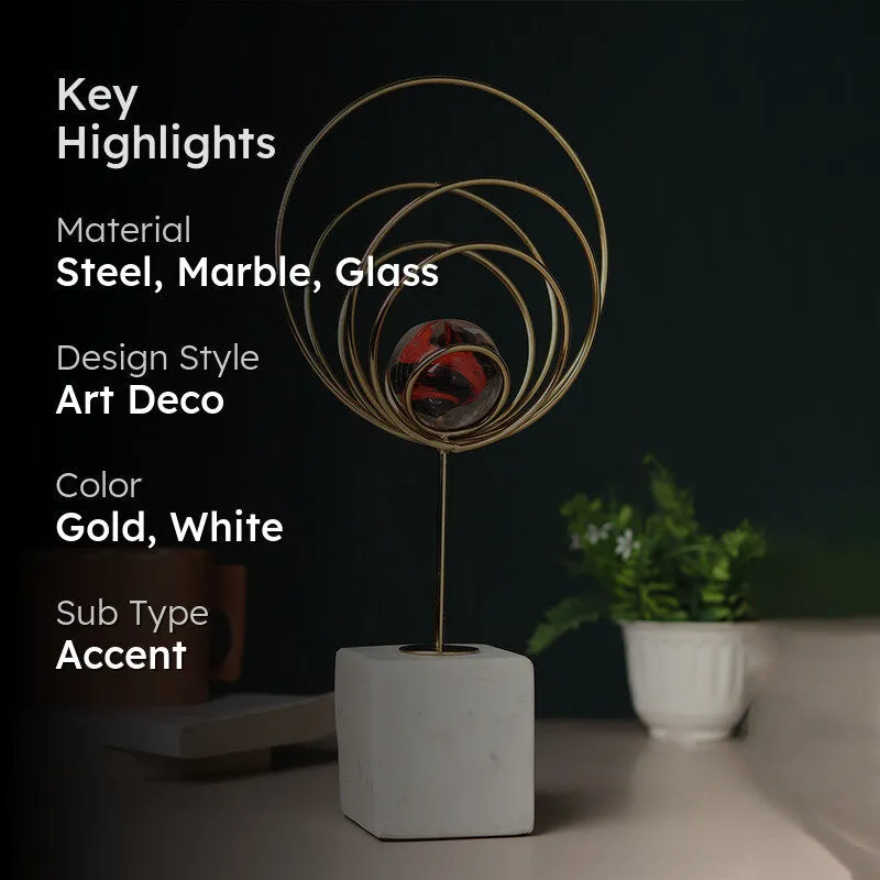 Crystal Misania Showpiece - Gold media 2