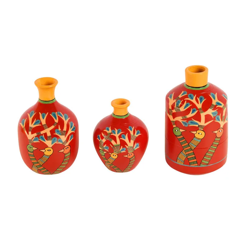 Indukant Terracotta Vase - Three Piece Set media 3