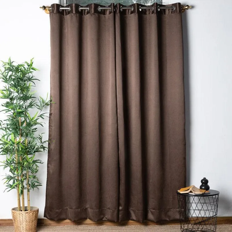 Swayam Dark Brown Castle Curtain media 1