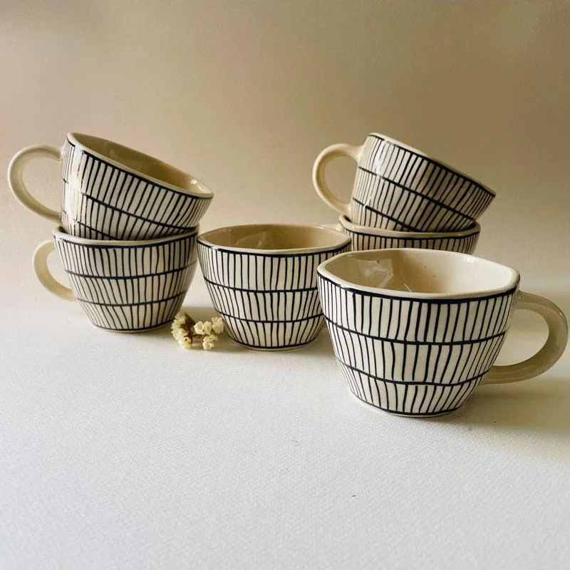 Marta Ceramic Coffee Mug (240 mL Each) - Set of Six media 1