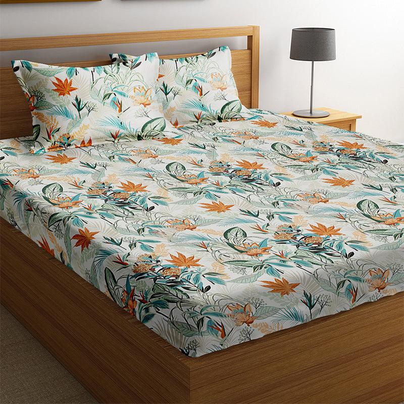 Arlo Floral Cotton Bedsheet - 210 TC