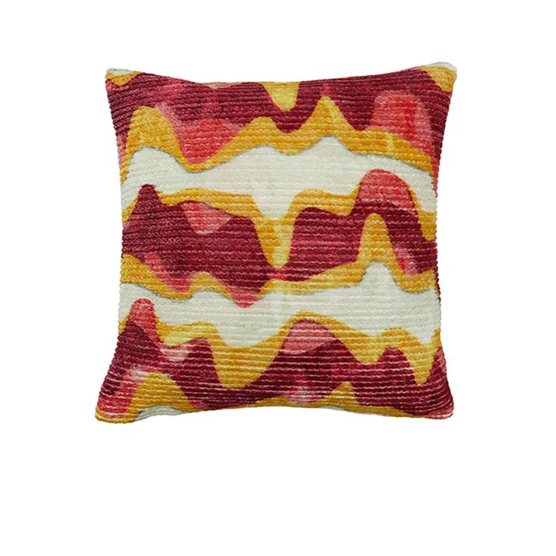 RythmFlow Cushion Cover (Maroon) - Set Of Two media 3