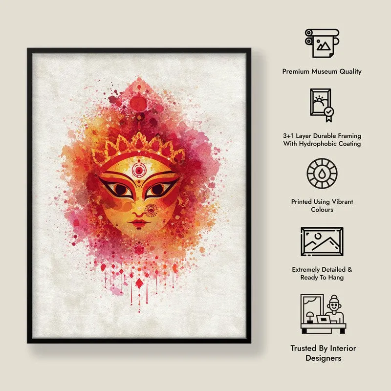 Powerful & Divine Maa Durga Archival Paper Wall Art media 8