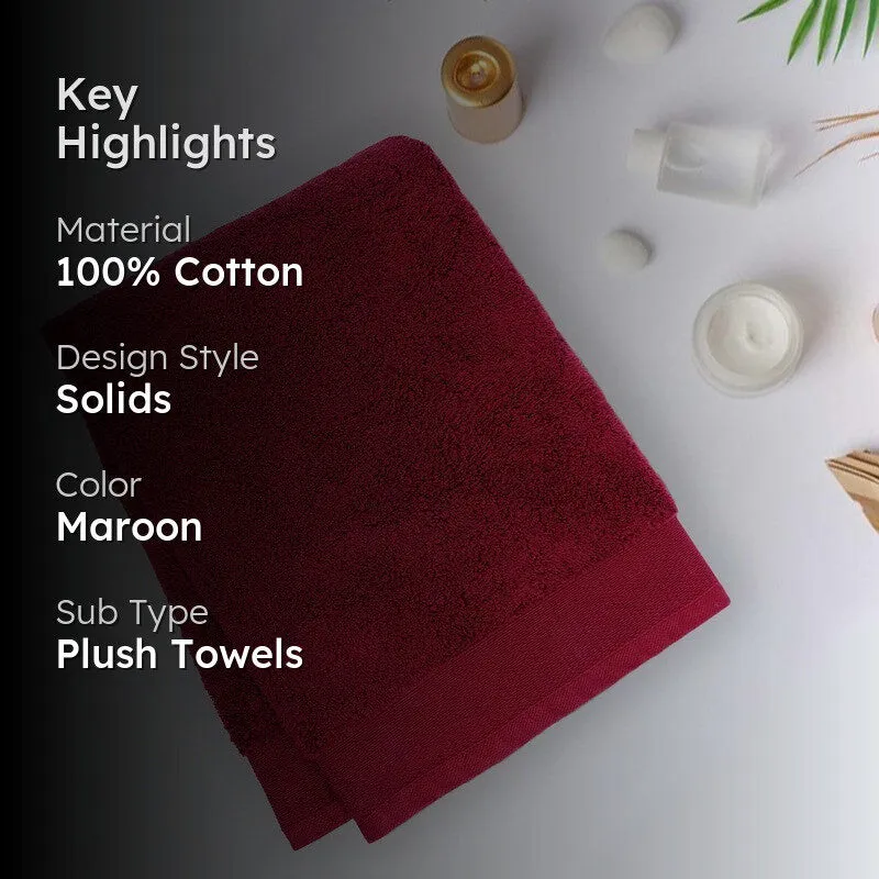 Micro Cotton Soft Serenity Solid Bath Towel - Red media 2