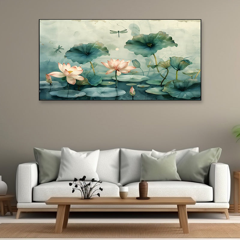 Lotus Vista Canvas Wall Painting