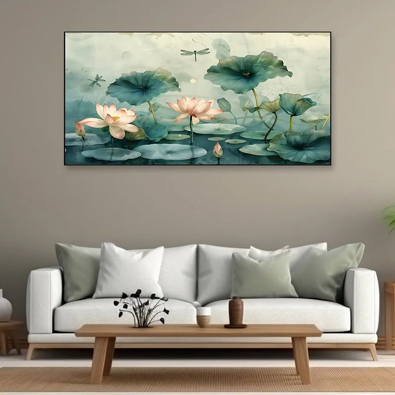 Lotus Vista Canvas Wall Painting media 1