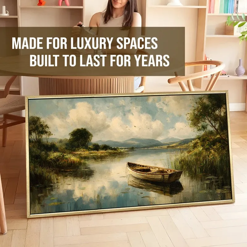 Vintage Serenity Boat Scene Wall Art media 5