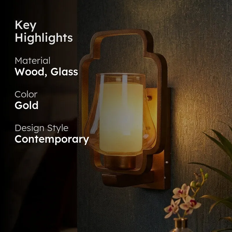 Inuite Wooden Wall Lamp media 2