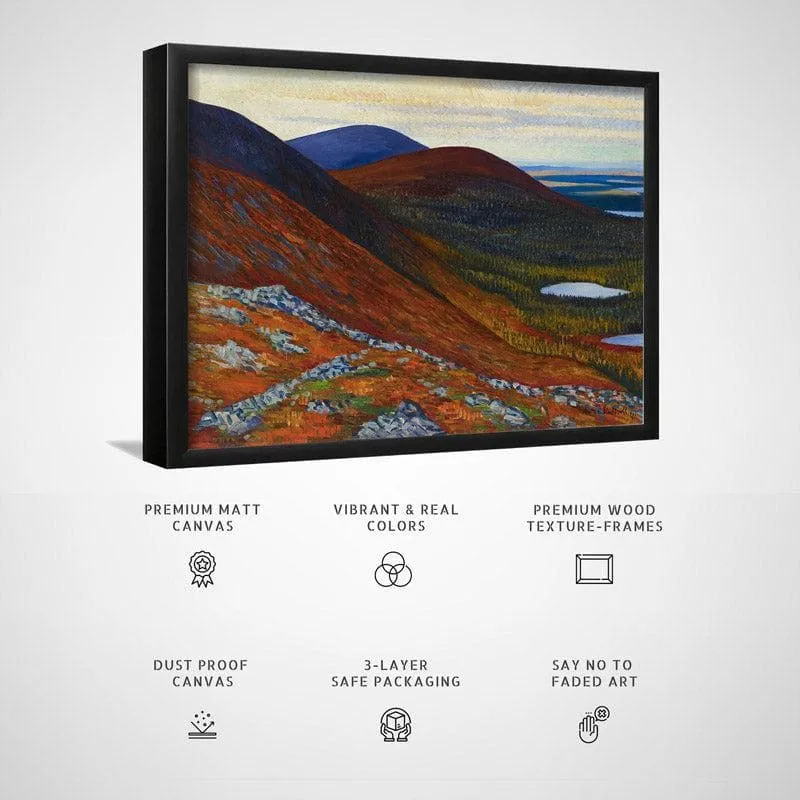 Autumn Wonder Landscape Canvas Wall Painting - Black Frame media 6