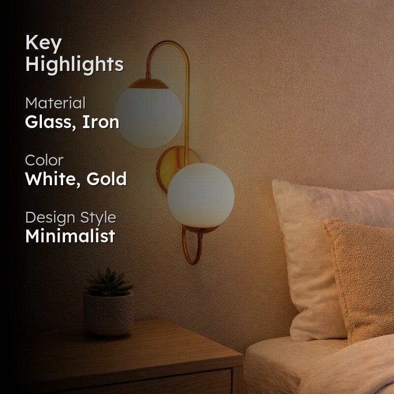 Luxe Orb Iron Wall Lamp media 2
