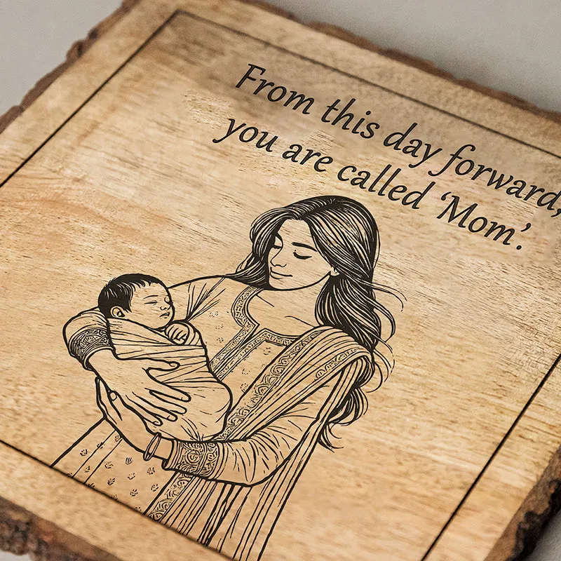 You Are Called "Mom" Wood Showpiece - Square media 4