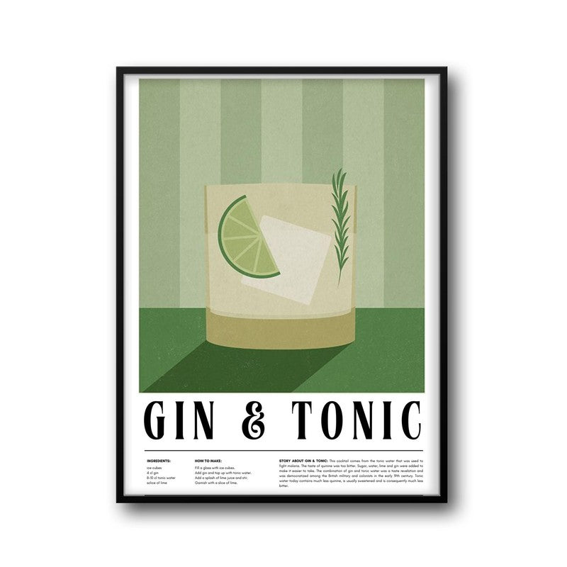 Gin & Tonic Framed Canvas Wall Painting media 6