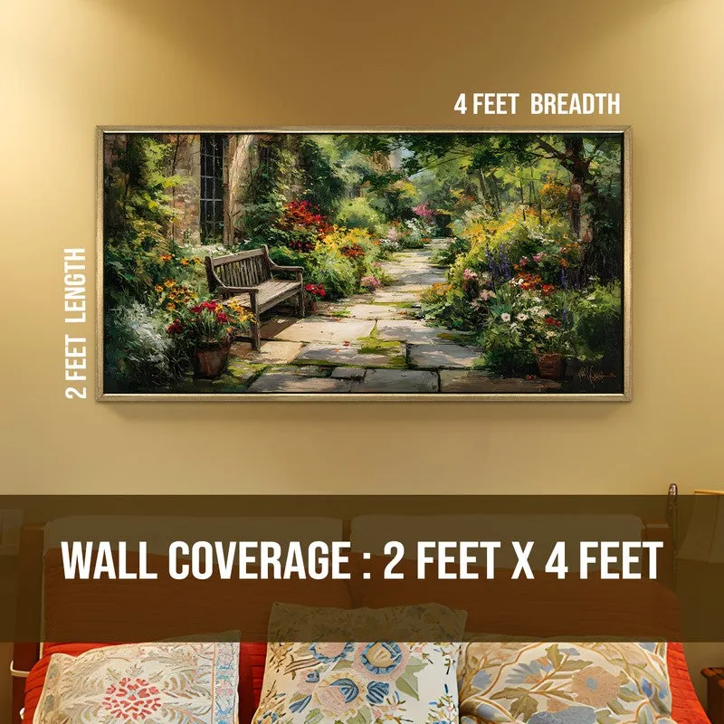 Garden Walk Canvas Wall Painting With Frame media 8