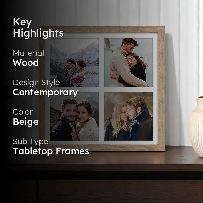 Memory Collage Photo Frame - Beige media 2