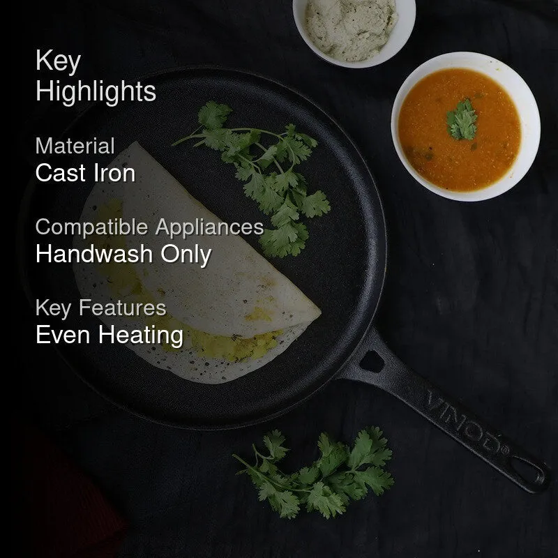Vinod Zyrox Cast Iron Dosa Tawa - 29 cm media 2