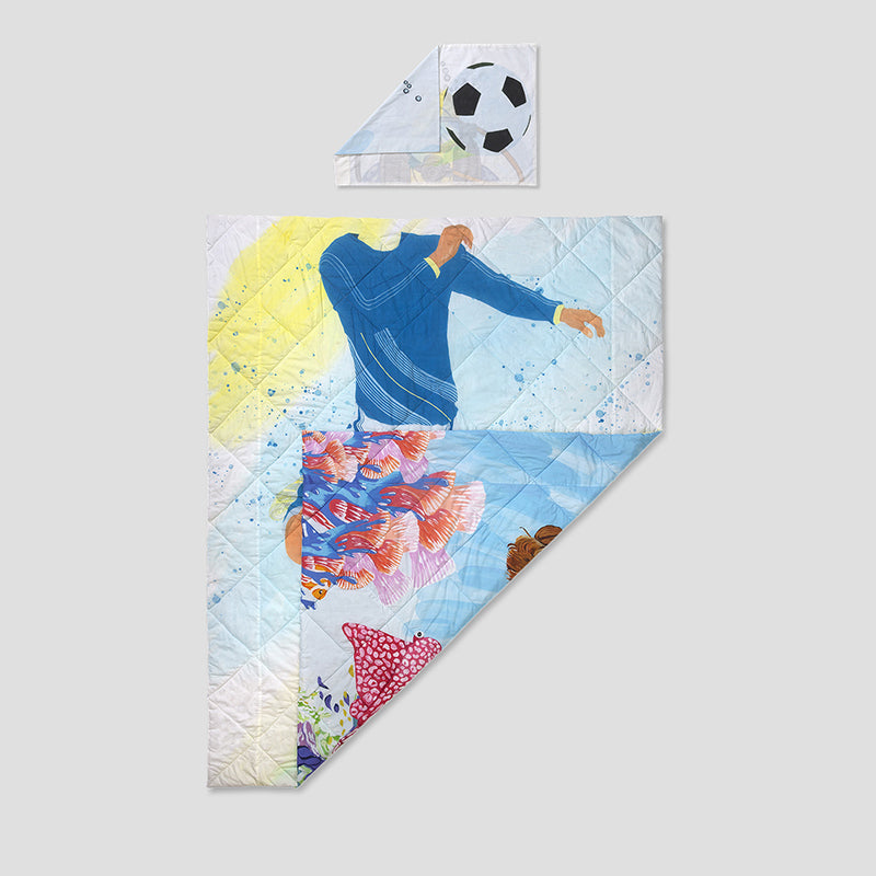 Soccer Buddies Reversible Cotton Comforter - 480 GSM media 8