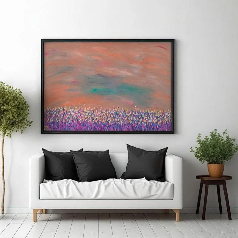 Land of Bloom Delve Canvas Wall Painting - Black Frame media 3