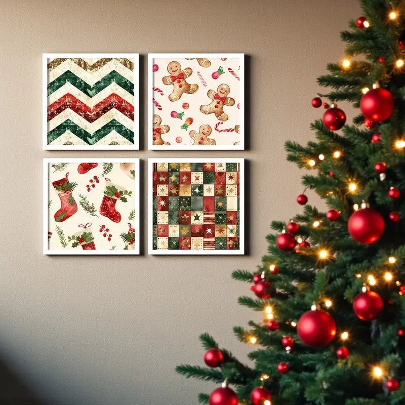 Festivo Charm Wall Painting - Set Of Four media 3