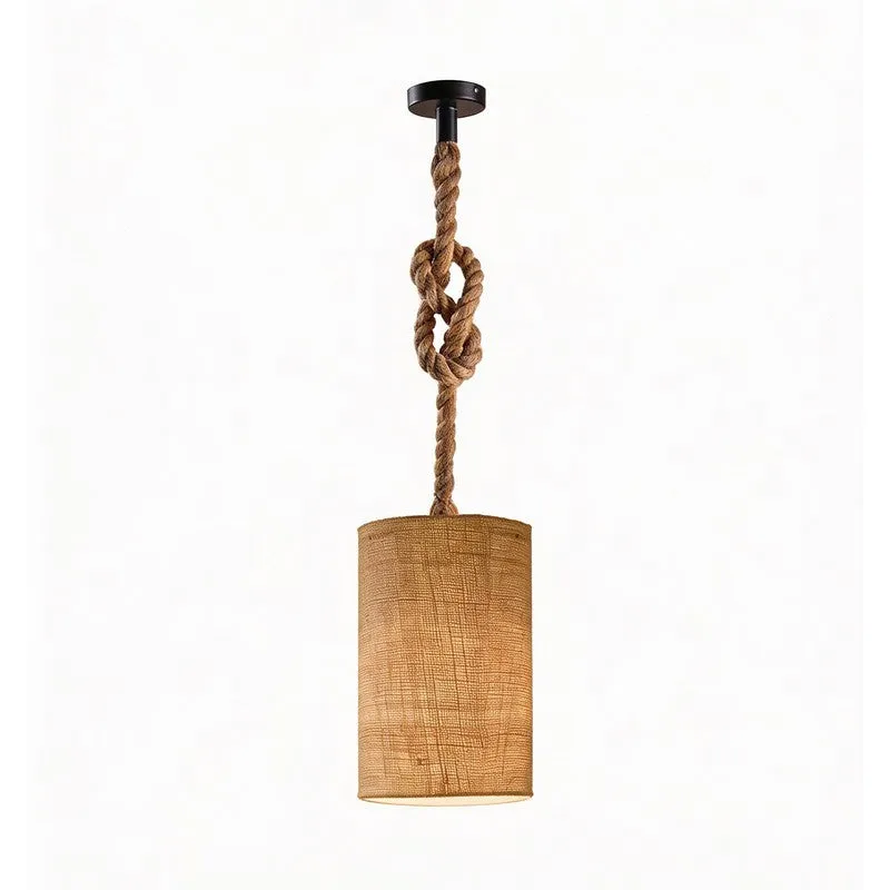 CalmGlow Jute Ceiling Lamp - Beige media 8