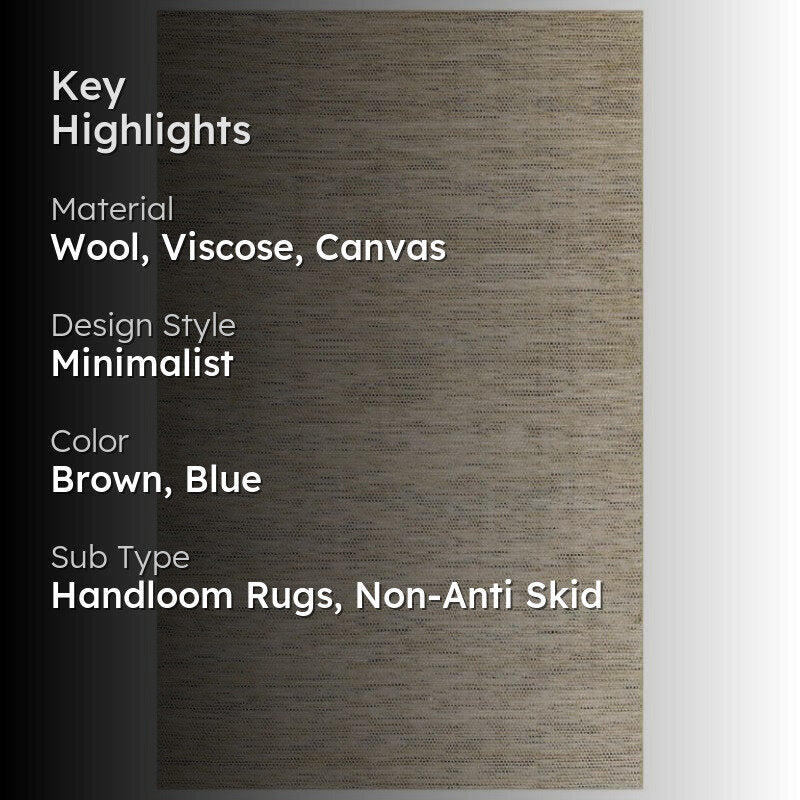 Lasumi Hand Woven Wool Rug - Brown media 2