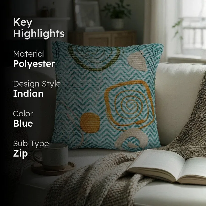BlossomTrail Cushion Cover - Teal media 2
