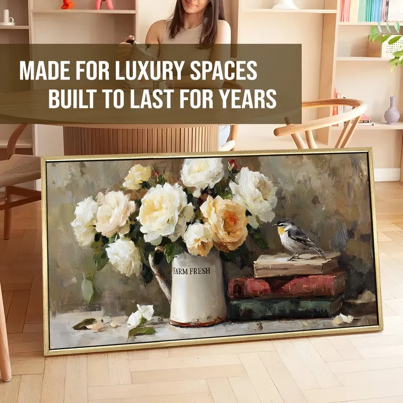 Bookish Bloom Canvas Wall Painting With Frame media 5