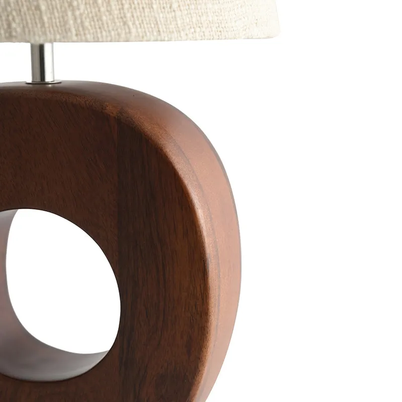 Serenna Wooden Table Lamp - Brown,Beige media 5