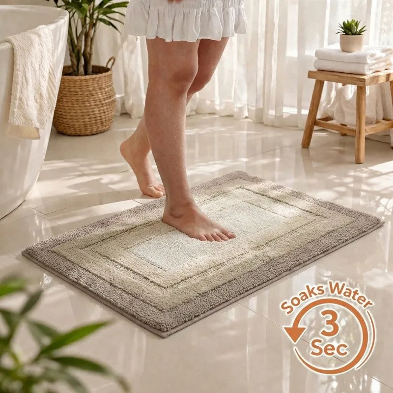 Dryora Cotton Bath Mat - Beige media 1