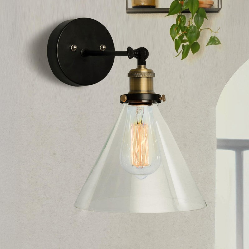 Conica Arm Glass & Metal Wall Lamp - Black media 3