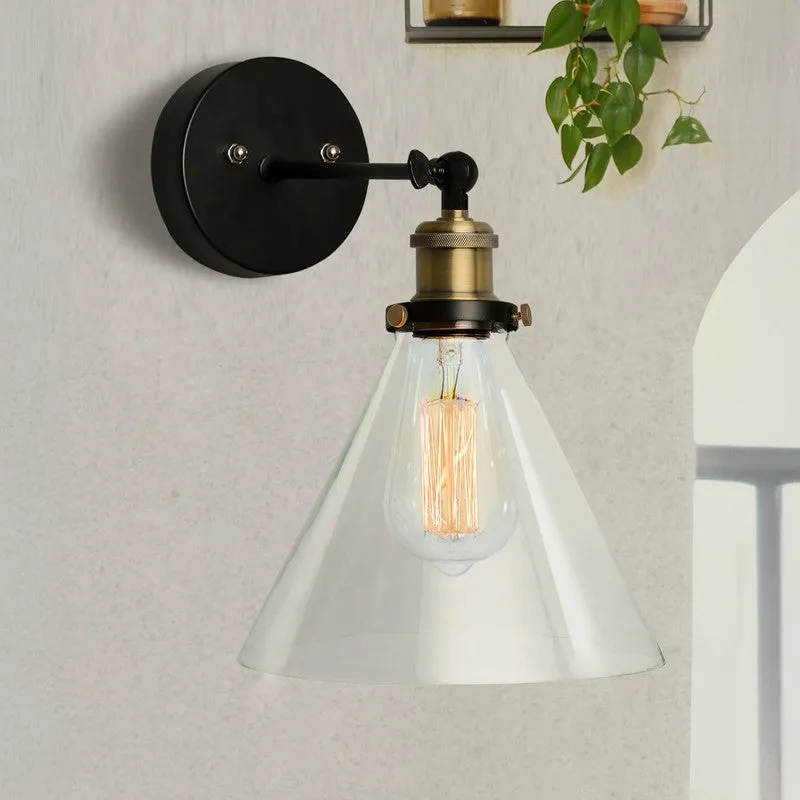 Conica Arm Glass & Metal Wall Lamp - Black media 3