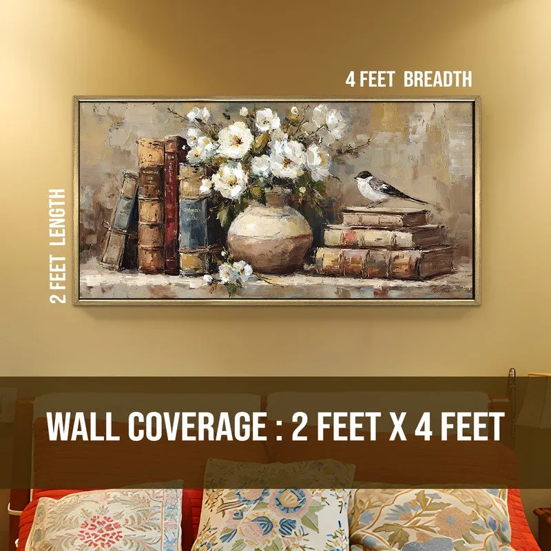 Rustic Table Canvas Wall Painting With Frame media 8