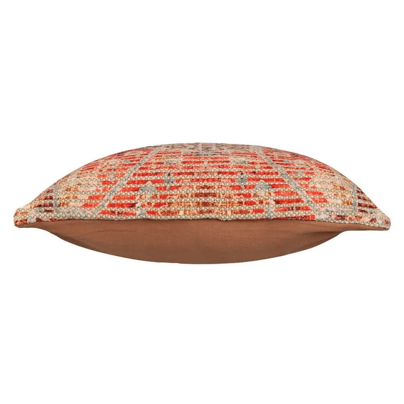 India Circus Terra Spades Tufted Cotton Cushion Cover (White & Brown)- Set Of Two media 7